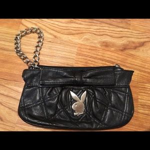 Black playboy bunny chain wristlet